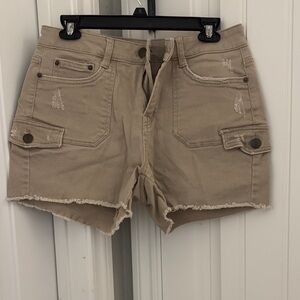 Time and Tru Tan Women's Cargo Shorts